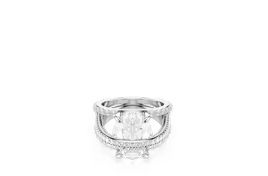 HYPERBOLA: RING 3 ROWS WHITE/RHS 55-60